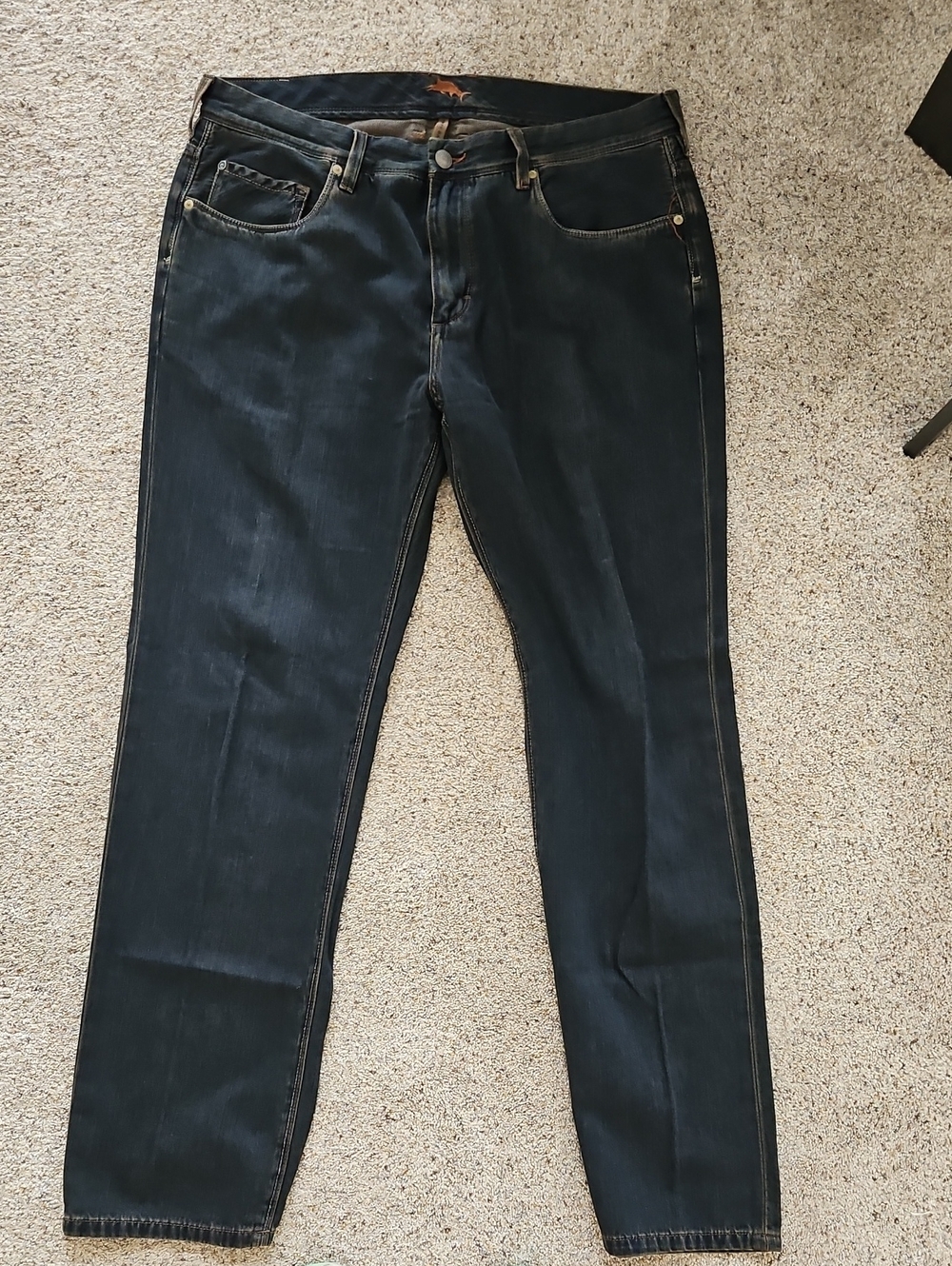 Tommy Bahama Men's Dark Blue Slim Straight Jeans